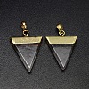 Natural Quartz Crystal Pendants G-P050-04G-1