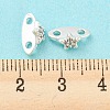 Rack Plating Brass Micro Pave Clear Cubic Zirconia Connector Charms KK-F864-04S-4