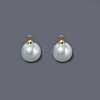 Round Acrylic Pearl Charms KK-E670-01G-2