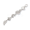 Brass Micro Pave Clear Cubic Zirconia Pendants LS-KK-D101-01A-P-2