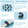 12Pcs 6 Colors Heart Acrylic with Plastic Ornament Accessories DIY-FG0006-56-4