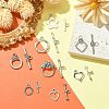 80Pcs 8 Styles Tibetan Style Toggle Clasps TIBEB-CJ0001-28-5