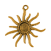 Tibetan Alloy Flower Pendant Cabochon Bezel Settings LS-PALLOY-A13079-AG-NR-1