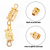 120 Sets 12 Style Brass Screw Clasps KK-PH0001-81-6
