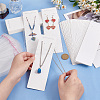 100Pcs Rectangle Paper Jewelry Display Cards for Necklaces & Earrings Storage CDIS-PH0001-58-3