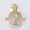 Brass Micro Pave Cubic Zirconia Links ZIRC-E135-05G-1