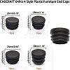 CHGCRAFT 64Pcs 4 Style Plastic Furniture End Caps FIND-CA0005-46-2