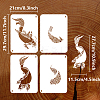 4Pcs 4 Styles PET Hollow Out Drawing Painting Stencils DIY-WH0394-0127-2