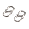 Non-Tarnish 304 Stainless Steel S-Hook Clasps STAS-L082-001P-02-2