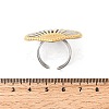 304 Stainless Steel Cuff Rings for Women RJEW-F193-03GP-3