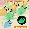 32Pcs 8 Styles Luminous Resin Panda Ornaments DJEW-SZ0001-18-2