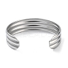 304 Stainless Steel Cuff Bangles for Women BJEW-Z078-15P-3