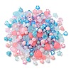Acrylic Bead Flowers/Stars/Hearts OACR-FS0001-68-2