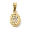 Ion Plating(IP) 304 Stainless Steel Micro Pave Cubic Zirconia Pendants STAS-Z107-02G-02-1