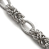 Non-Tarnish 304 Stainless Steel Byzantine Chain Necklaces NJEW-P285-03P-2