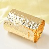 Textured Alloy Open Cuff Bangles for Women BJEW-K272-04G-2