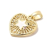 Brass Pave Clear Cubic Zirconia Pendants KK-G554-06G-02-2