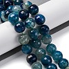 Natural Dragon Veins Agate(Dyed & Heated) Beads Strands G-K390-A07-01-1