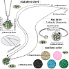 1Pc Stainless Steel Open Cuff Bangles & 1Pc Stainless Steel Pendant Neclace AJEW-SC0004-06E-2