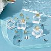 80Pcs 2 Colors 201 Stainless Steel Stud Earrings Findings with 304 Stainless Steel Pin and Loop STAS-UN0035-57-3