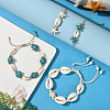 4Pcs 4 Style Natural Shell & Synthetic Turquoise Braided Bead Bracelets BJEW-SC0001-54-5