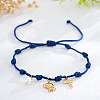 Brass & Imitation Pearl Charm Bracelets DP7998-4-1