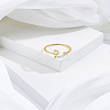 1Pc Letter Brass Rhinestone Open Cuff Rings for Women AJEW-LP0004-47Y-G-3