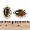 Natural Tiger Eye Faceted Horse Eye Links G-B126-02G-13-3