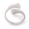 Non-Tarnish 304 Stainless Steel Triangle Open Cuff Ring foe Women RJEW-C086-19-P-3