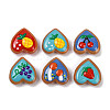 Handmade Heart Lampwork Beads Strands LAMP-P069-04A-07-2
