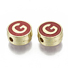 Alloy Enamel Beads X-ENAM-S122-028G-NR-2