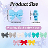36Pcs 9 Colors Bowknot Food Grade Silicone Beads SIL-PA0001-03-2