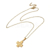 304 Stainless Steel Saint Benedict Cross Pendant Necklaces for Women NJEW-G187-03G-6