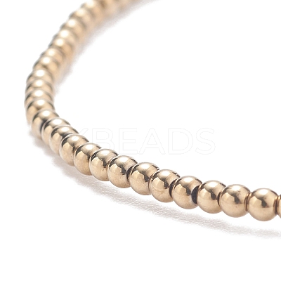 Glass Round Beaded Stretch Bracelet for Women BJEW-JB07911-02-1