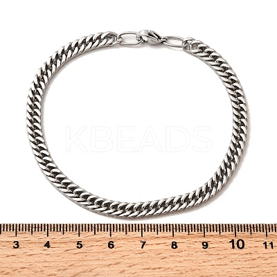 304 Stainless Steel Cuban Chain Bracelets for Men BJEW-B140-06B-1