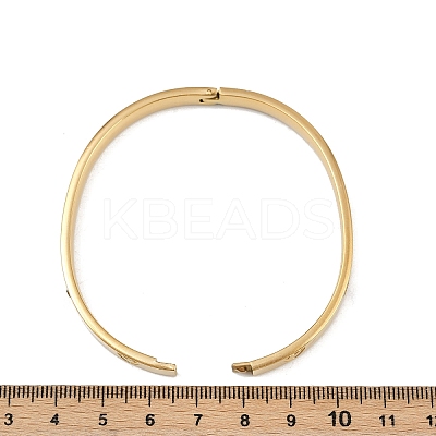 201 Stainless Steel with Rhinestone Bangles for Women BJEW-B138-04G-1
