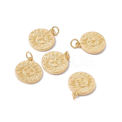 Rack Plating Brass Pendants KK-C247-02G-1