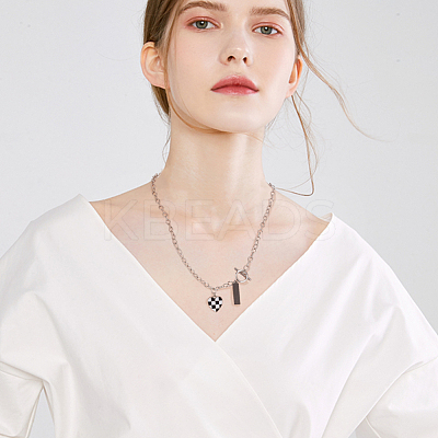 18Pcs 18 Style Alloy Curb & Paperclip & Herringbone Chain Necklaces Set NJEW-AN0001-43-1
