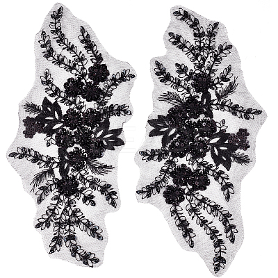 3D Flower Polyester Embroidery Sew on Appliques DIY-WH20010-35B-01-1
