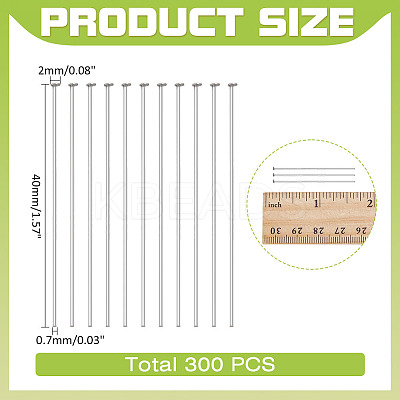 300Pcs 304 Stainless Steel Ball Head Pins STAS-ME0002-67-1