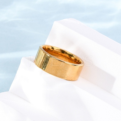 201 Stainless Steel Wide Band Finger Rings RJEW-K252-02F-G-1