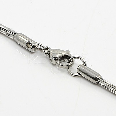 Tarnish Resistant Men Square Snake Chains Necklace LS-NJEW-F027-19-1