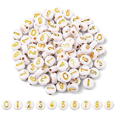 Plating Acrylic Beads PACR-YW0001-10-1