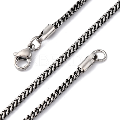 2MM 304 Stainless Steel Wheat Chain Necklaces NJEW-Q013-16A-1