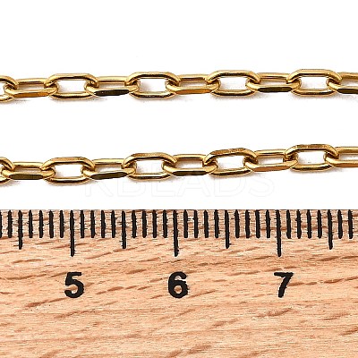 2.5MM 304 Stainless Steel Paperclip Chain Necklaces for Women Men NJEW-A054-03G-1