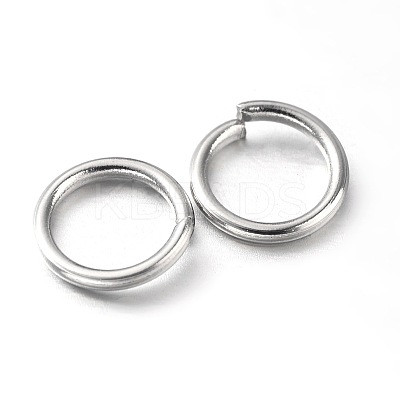 Eco-Friendly PVD Vacuum Plating & Long-Lasting Plated Brass Open Jump Rings KK-E663-8mm-P-1
