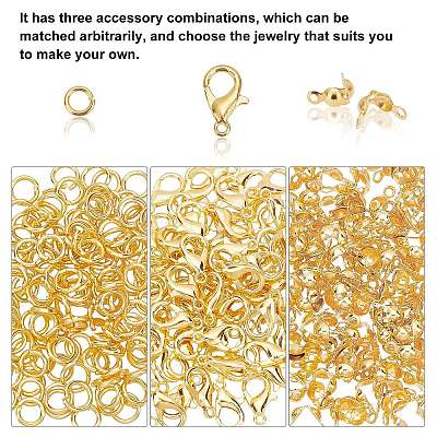 200Pcs Brass End Bead Tips DIY-PH0002-96A-WH-1