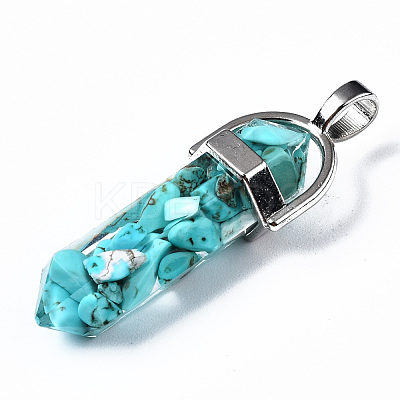 Transparent Epoxy Resin Pendants X-RESI-Q215-001-NR-1