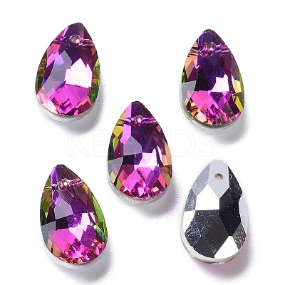 Faceted Teardrop Glass Pendants X1-GLAA-O008-A23-1