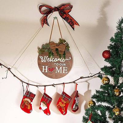8Pcs Cloth Christmas Stockings Sets JX065A-1